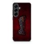 Atlanta Braves Red Metal Style Samsung Galaxy S25 FE Case