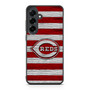 Cincinnati Reds Wooden Style Samsung Galaxy S25 FE Case