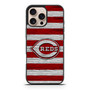 Cincinnati Reds Wooden Style iPhone 16 Pro Max Case