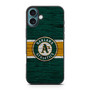 Oakland Athletics Wooden Style iPhone 16 Plus Case