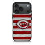 Cincinnati Reds Wooden Style iPhone 17 Pro Max Case