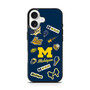 Michigan Wolverines themed decals iPhone 17 Series Case
