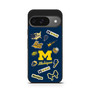 Michigan Wolverines themed decals Google Pixel 9 Series Case