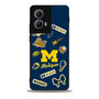 Michigan Wolverines themed decals Moto Edge Case