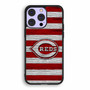Cincinnati Reds Wooden Style iPhone 14 Pro Case