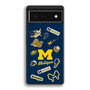 Michigan Wolverines themed decals Google Pixel 6/ Google Pixel 6a/ Google Pixel 6 Pro Case