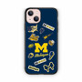 Michigan Wolverines themed decals iPhone 13 Series Case