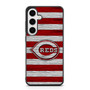 Cincinnati Reds Wooden Style Samsung Galaxy S24+ Case