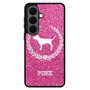 Glitter Pink Dog Logo Samsung Galaxy S26 Case