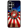 United States Marine Corps on USA Flag Samsung Galaxy S26 Ultra Case
