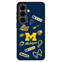 Michigan Wolverines themed decals Samsung Galaxy S26 Case