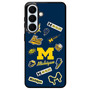 Michigan Wolverines themed decals Samsung Galaxy S26+ Case