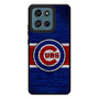 Chicago Cubs Wooden Style Motorola Moto G Play 2026 Case