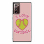 I Love Softball Samsung Galaxy Note 20 5G Case