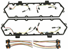 1994-1997 Ford 7.3L Powerstroke Valve Cover Gasket w/ Glow Plug and Injector Harness Kit - Set of 2
