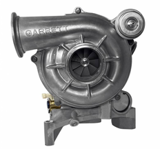 1999.5–2003 Ford 7.3L Power Stroke New Garrett Complete Turbocharger with EBPD Pedestal - compressor front 