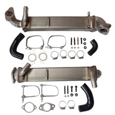 2008-2010 Ford 6.4L Powerstroke Upgraded EGR Cooler Kit - Horizontal and Vertical