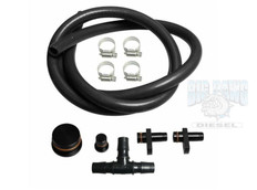 CCV PCV Reroute Kit 8 FT Hose & Resonator Kit for 2004–2010 GM/Chevrolet 6.6L Duramax LLY/LBZ/LMM CCV (PCV) Reroute Kit