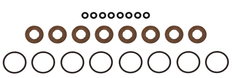 Fuel Injector O-ring Kit w/ Washer for 2010-2016 GM 6.6L Duramax Set of 8