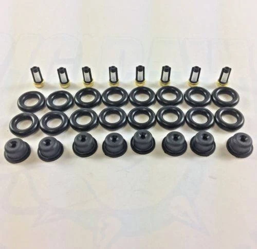 BOSCH FUEL INJECTOR REPAIR KIT MICRO FILTERS, O-RINGS, PINTLE CAPS FOR 8 INJECTORS 