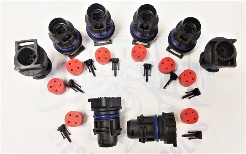 2003-2007 Ford 6.0L Powerstroke Injector Connector Plug  (Black) - Set of 8