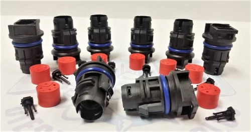 2003-2007 Ford 6.0L Powerstroke Injector Connector Plug  (Black) - Set of 8