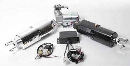 Blacksmith Phantom Airride Base system show in with Black or optional polished cylinder for Yamaha Roadliner, Stratoliner, Raider