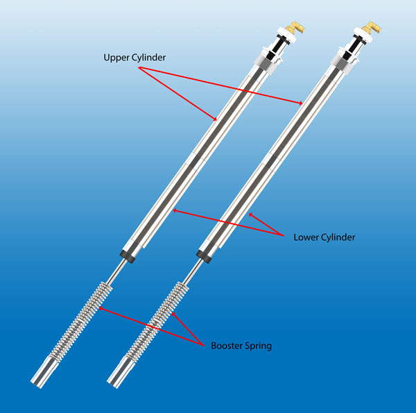 Blacksmith Anvil drop in air Strut system exploded view