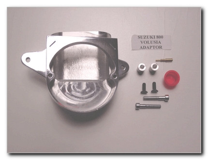 Hurricane Boulevard Performance Intake System Suzuki C50/Volusia 800 adapter shown with jet kit for VL800 models