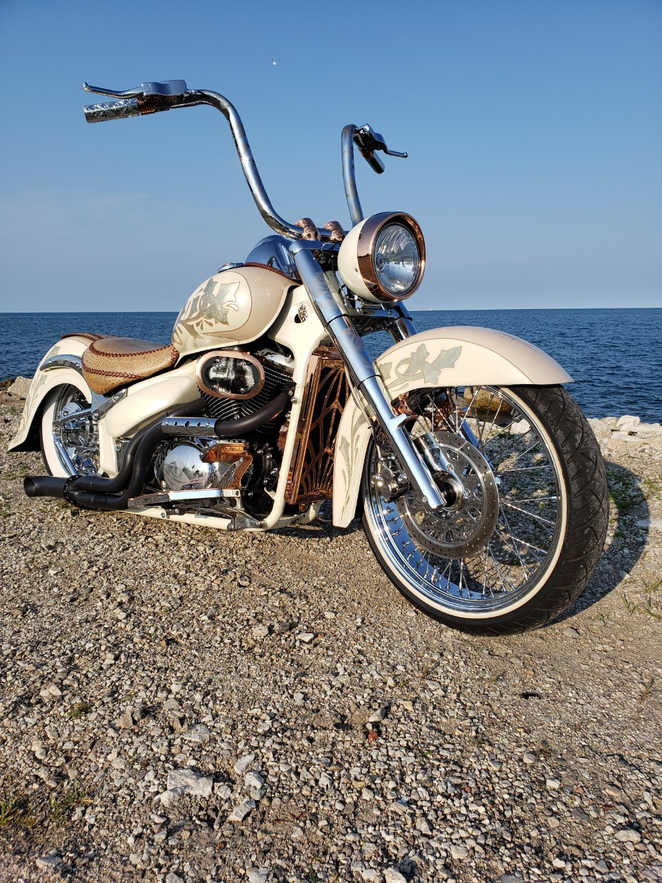 Blacksmith Motoring Boulevard Brawler 6 Shooter Racing Exhaust System Suzuki C50, Volusia VL800 