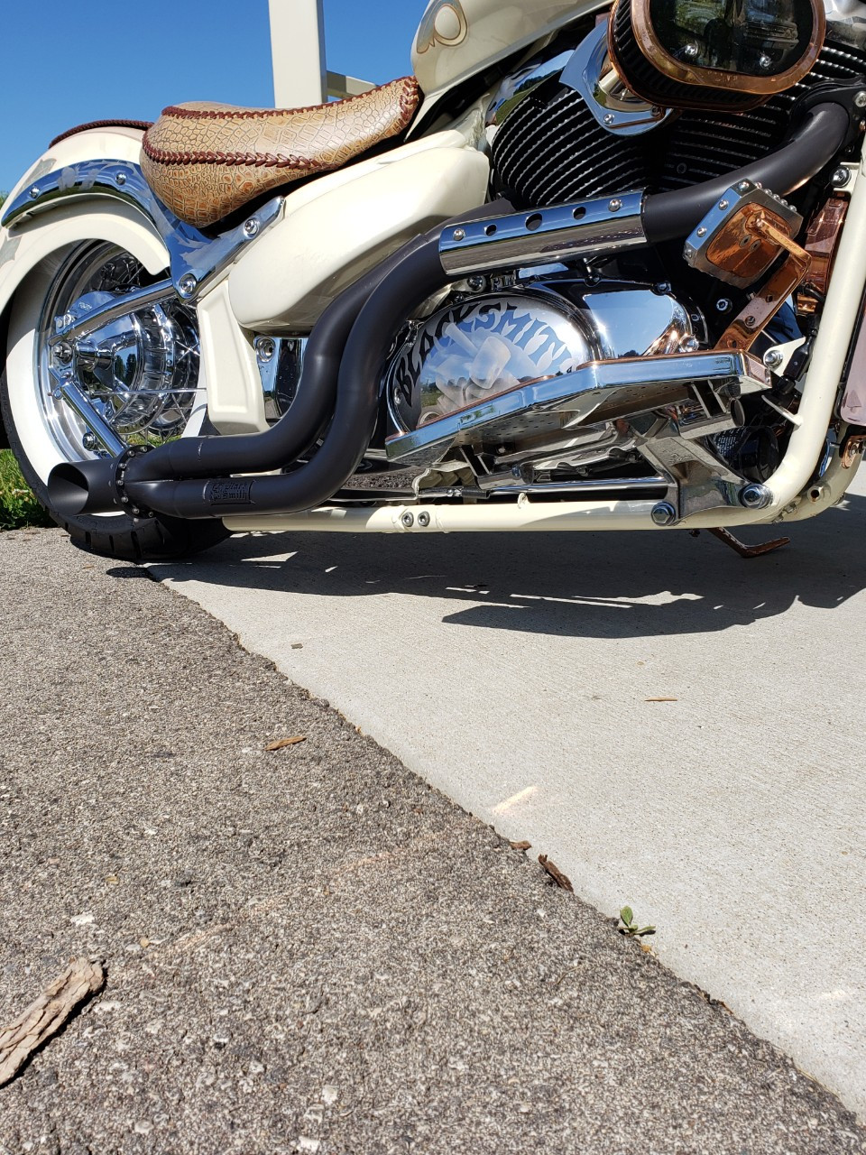 Blacksmith Motoring Boulevard Brawler Saturday Nite Special Racing Exhaust System Suzuki C50, Volusia VL800 