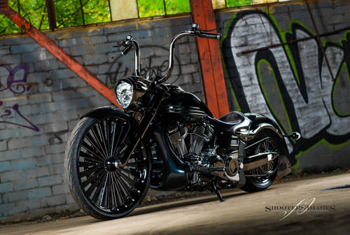 Blacksmith Diablo Bully 1.50 diameter ape handlebars on Yamaha Roadliner