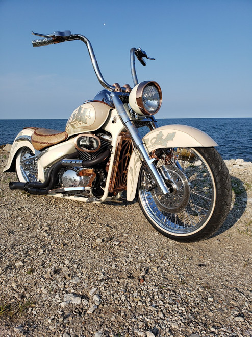 Blacksmith Motoring Boulevard Brawler 6 Shooter Racing Exhaust System Suzuki C50, Volusia VL800 