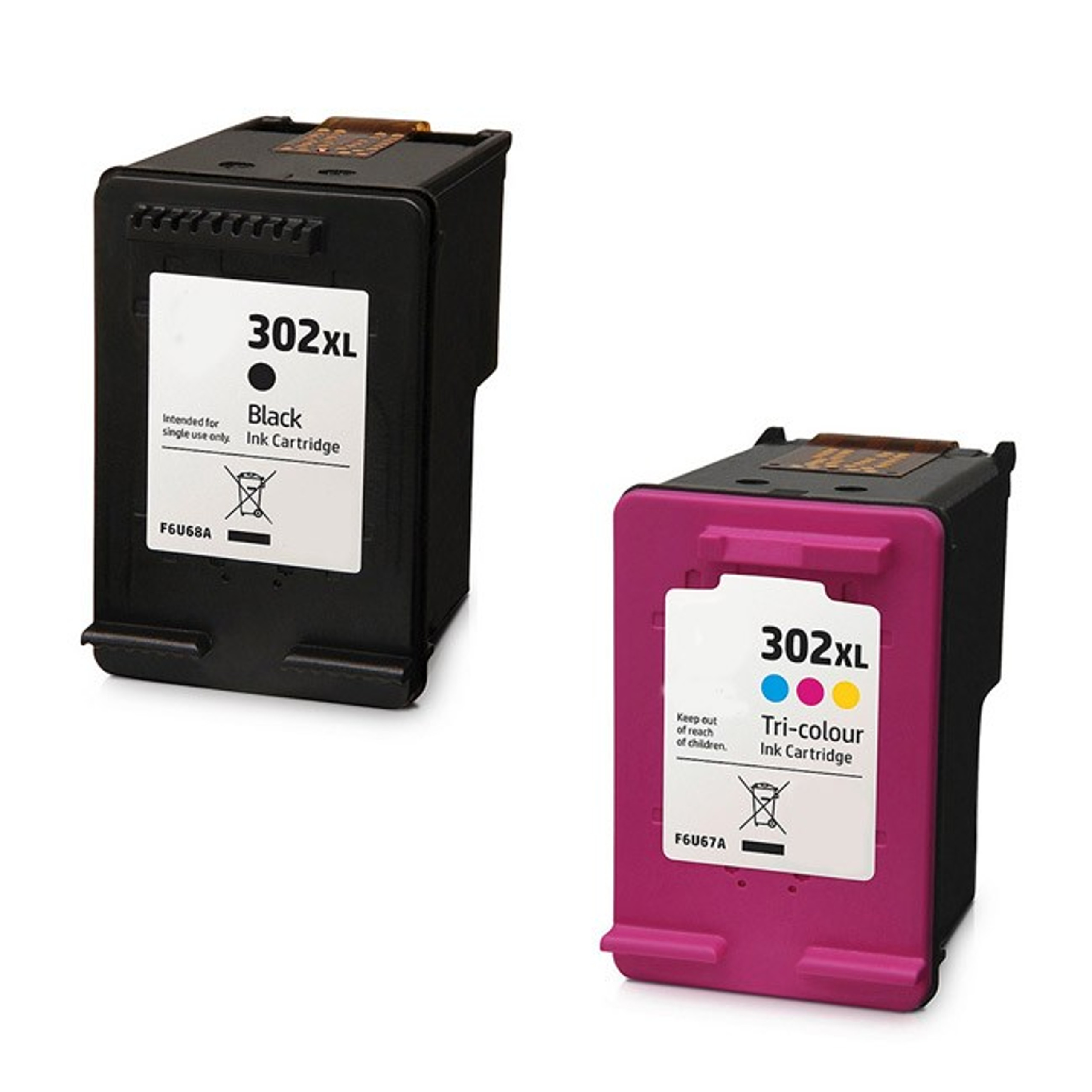 Compatible Hp 302xl Black Tri Colour Ink Cartridge Multipack 2996