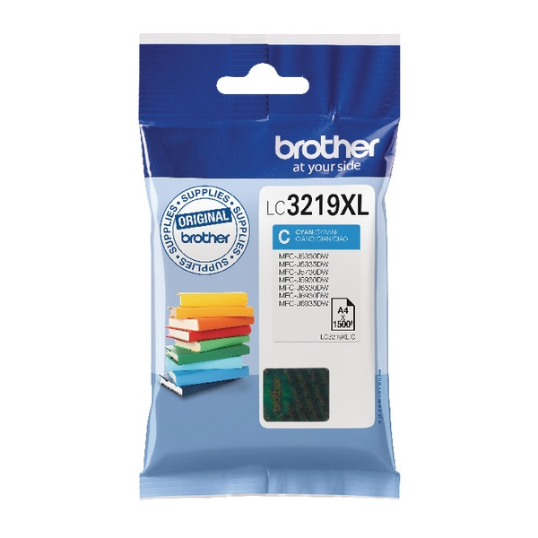 Lot De 2 Cartouches Cyan Compatible Brother LC3217XL - Marque QUALITONER