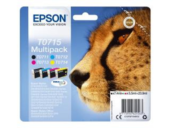 Genuine Epson T0715 Cartridge Value Pack (Cheetah)
