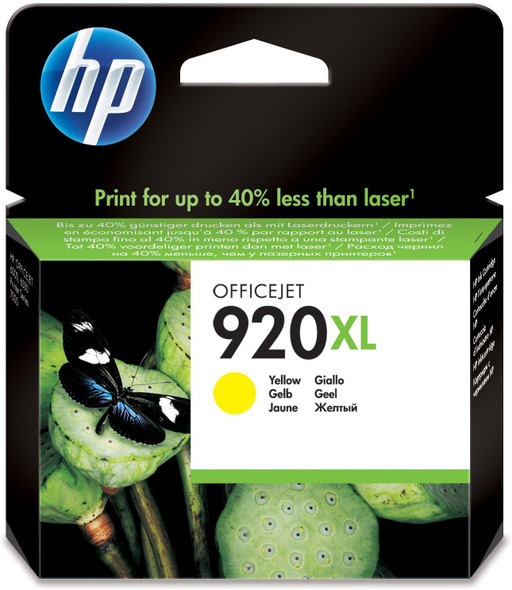 Genuine HP 920XL Yellow High Yield Inkjet Cartridge CD974AE