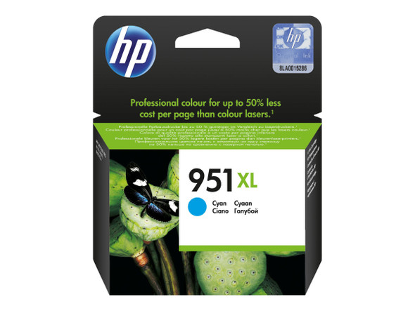 Genuine HP 951XL Cyan High Yield Inkjet Cartridge CN046AE