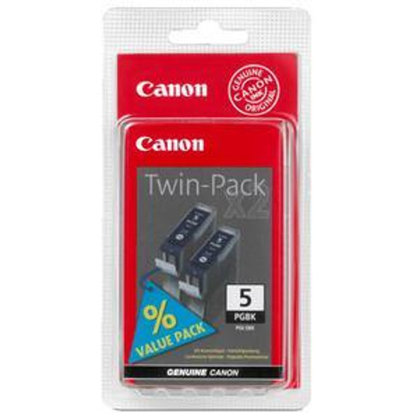 Genuine Canon PGI-5BK Black Twin Pack