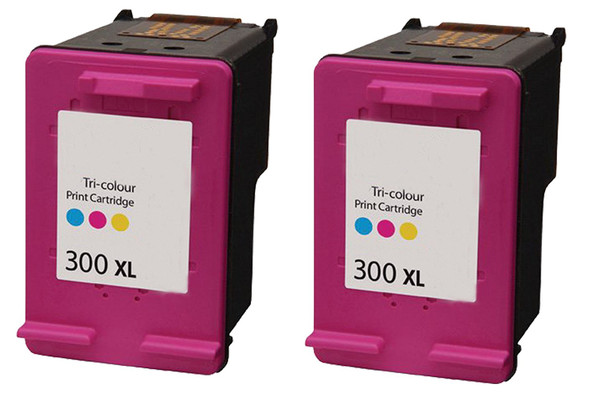 Compatible HP 300XL Colour Inkjet Cartridge Twin Pack D8J44AE