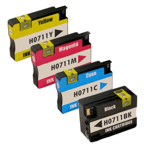 Compatible HP 711 Ink Cartridge Set of 4