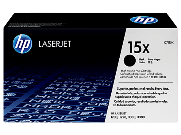 Genuine HP 15X Black High Yield Toner Cartridge C7115X