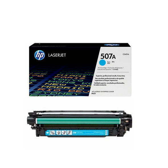 Genuine HP 507A Cyan Toner Cartridge (CE401A)