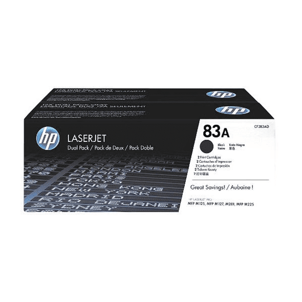 Genuine HP CF283AD Black Toner Cartridge Twin Pack