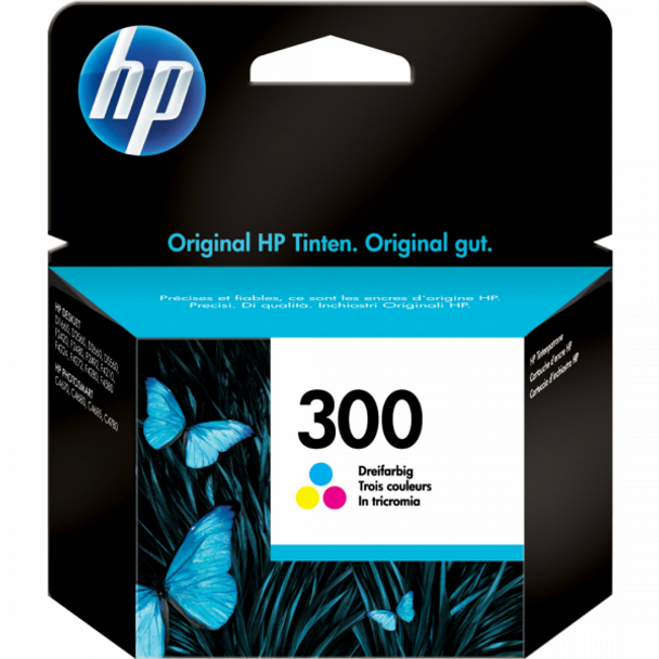 Genuine HP 300 Colour (Cyan, Magenta, Yellow) Inkjet Cartridge CC643EE