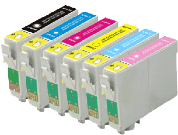 Compatible Epson T0807 Multipack Inkjet Cartridges (6)