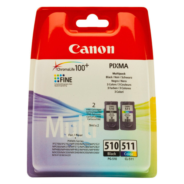 Genuine Canon PG-510/CL-511 Cartridge Combo Pack