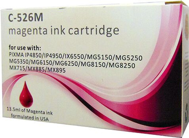 Compatible Canon CLI-526M Magenta Inkjet Cartridge