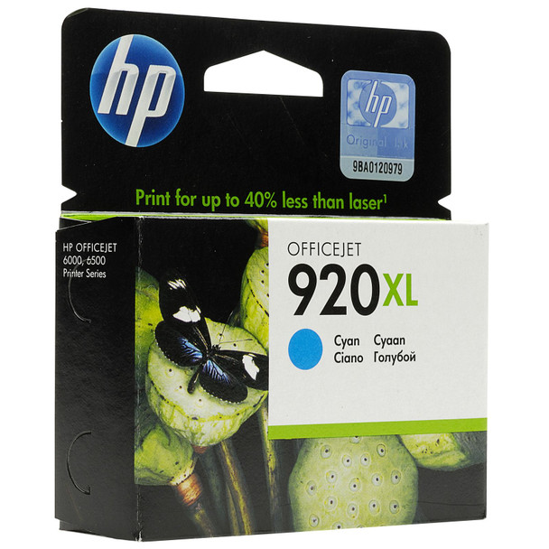Genuine HP 920XL Cyan High Yield Inkjet Cartridge CD972AE