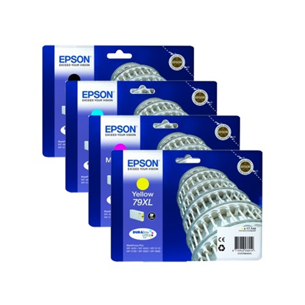 Genuine Epson 79XL (T7905) Multi Pack Inkjet Cartridges (Tower of Pisa)